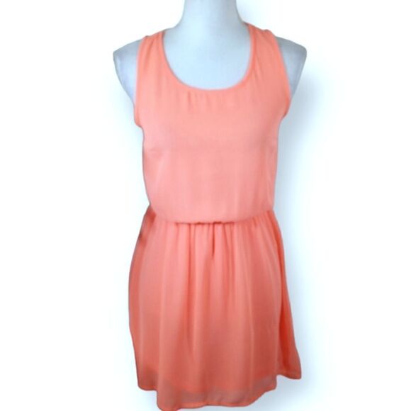 H&M PEACH DRESS SZ.4 EUC - Picture 1 of 6